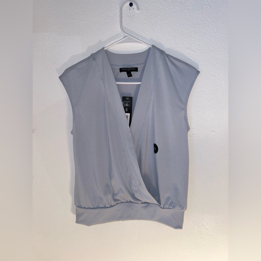 Banana Republic Gray Blouse Size Xsmall